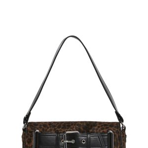Faux Fur Leopard Shoulder Bag Current Mood - Multi