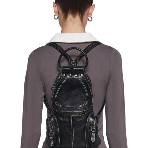 Zippered Pocket Backpack Current Mood - Black