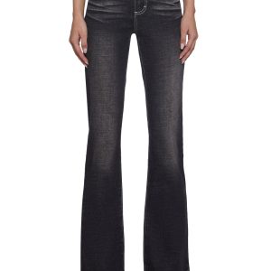 Womens Low Rise Jeans - Black