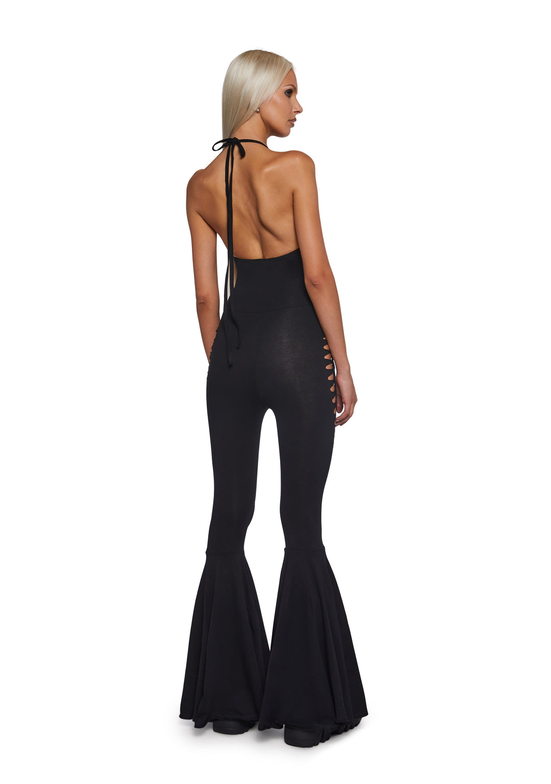 Current Mood Festival Shredded Jumpsuit - Black - Image 4