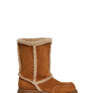 Pull On Faux Suede Boots Current Mood - Brown