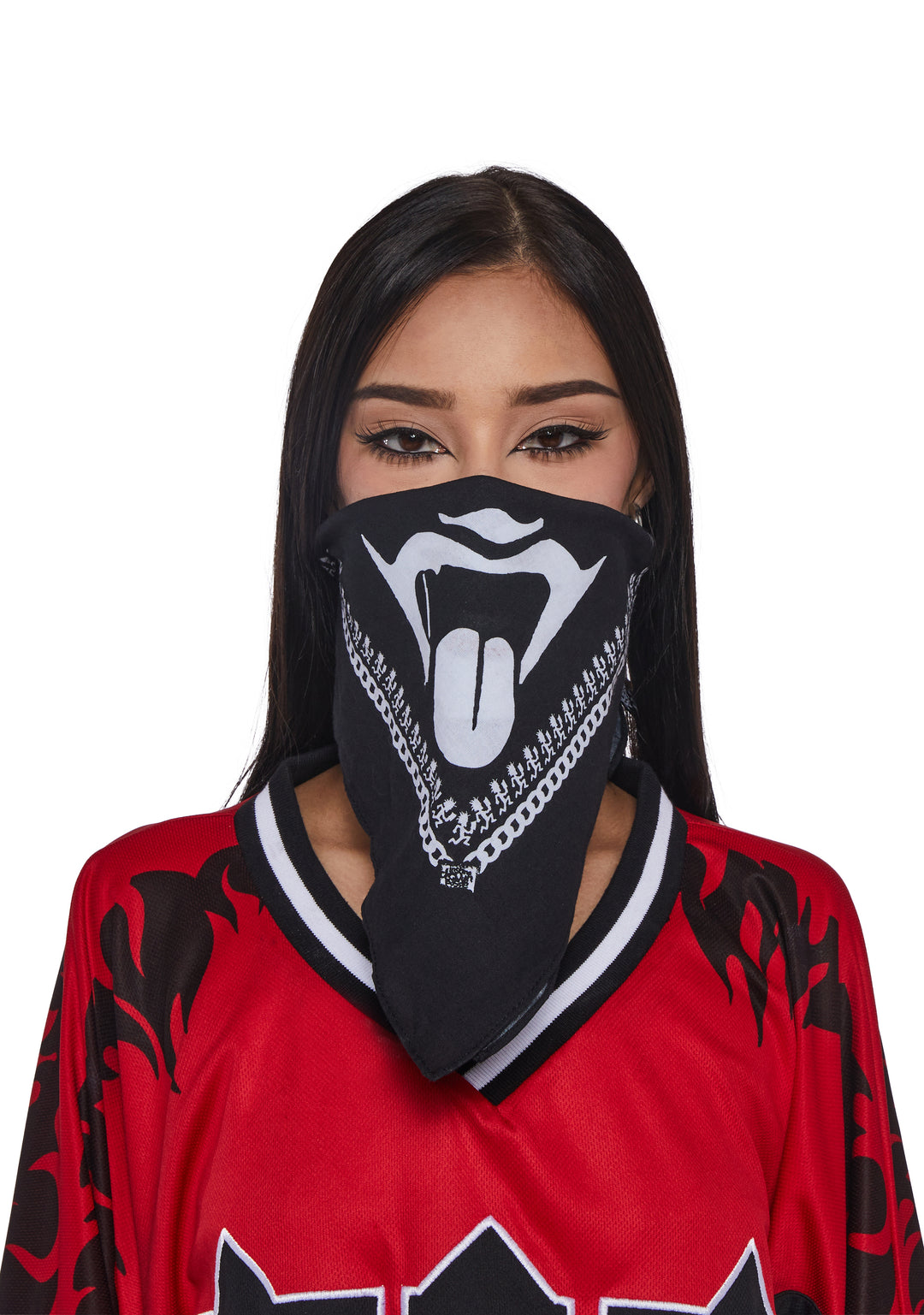 Dolls Kill x Insane Clown Posse Violent J Shaggy 2 Dope Graphic Bandana - Black - Image 2