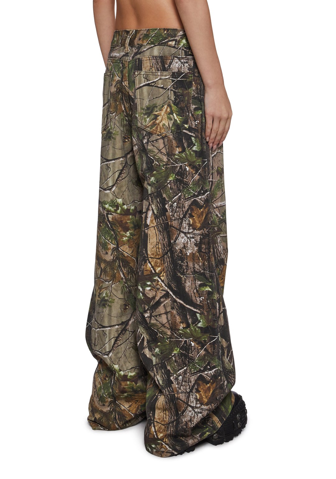 Dolls Kill x RealTree Camo Wide Leg Jeans - Multi - Image 4