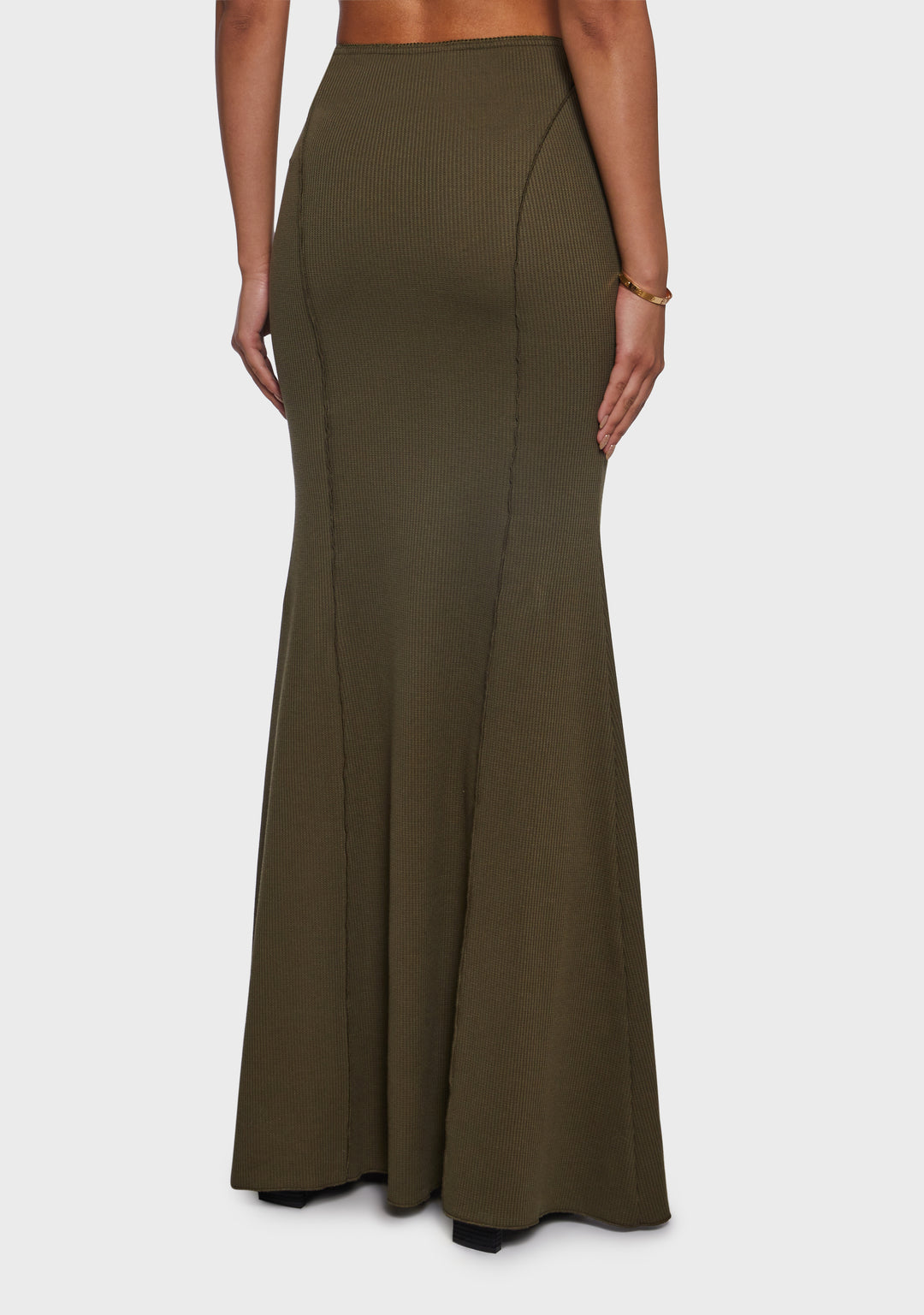 Womens Thermal Maxi Skirt Current Mood - Green - Image 4
