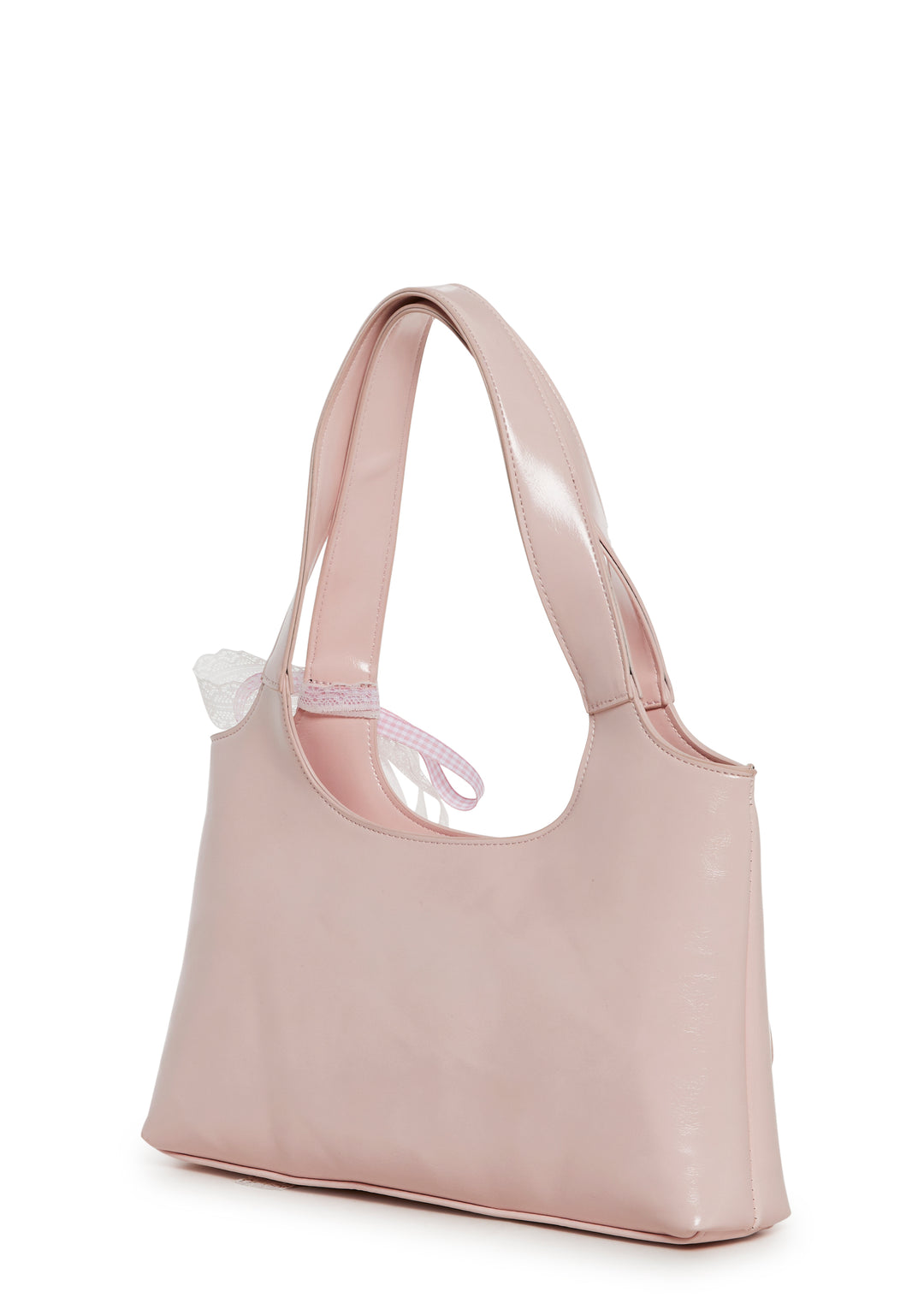 Vegan Leather Shoulder Bag With Bow Sugar Thrillz - Pink - Image 4