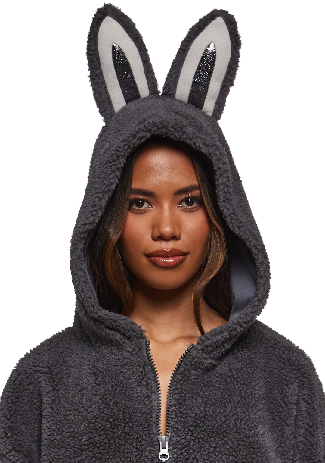 Labubu Sherpa Jacket Current Mood - Gray - Image 5