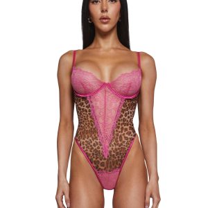 Animal Instincts Sheer Mesh Teddy