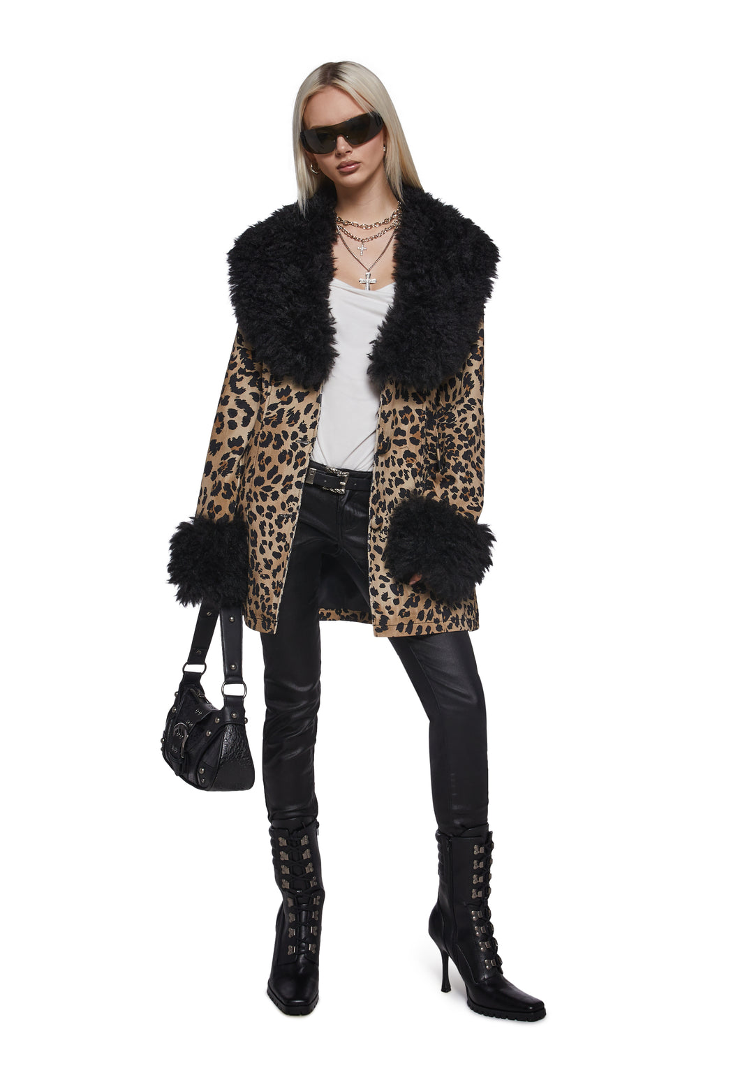 Champagne Showers Leopard Coat - Image 2