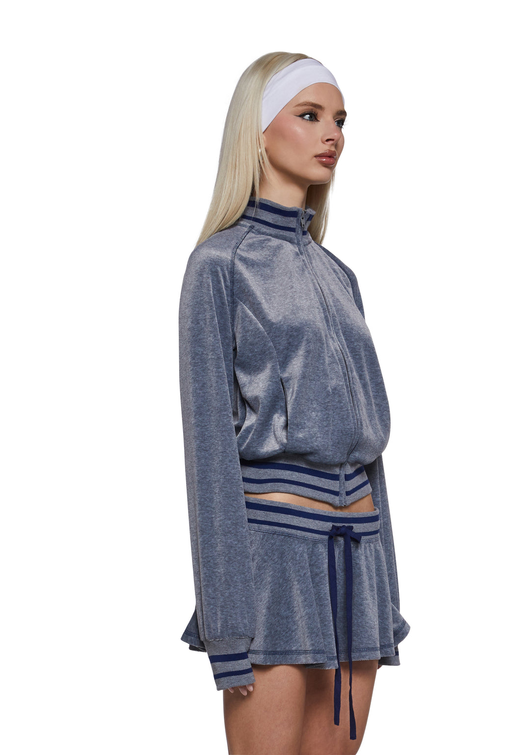 Womens Sporty Jacket - Gray - Image 3