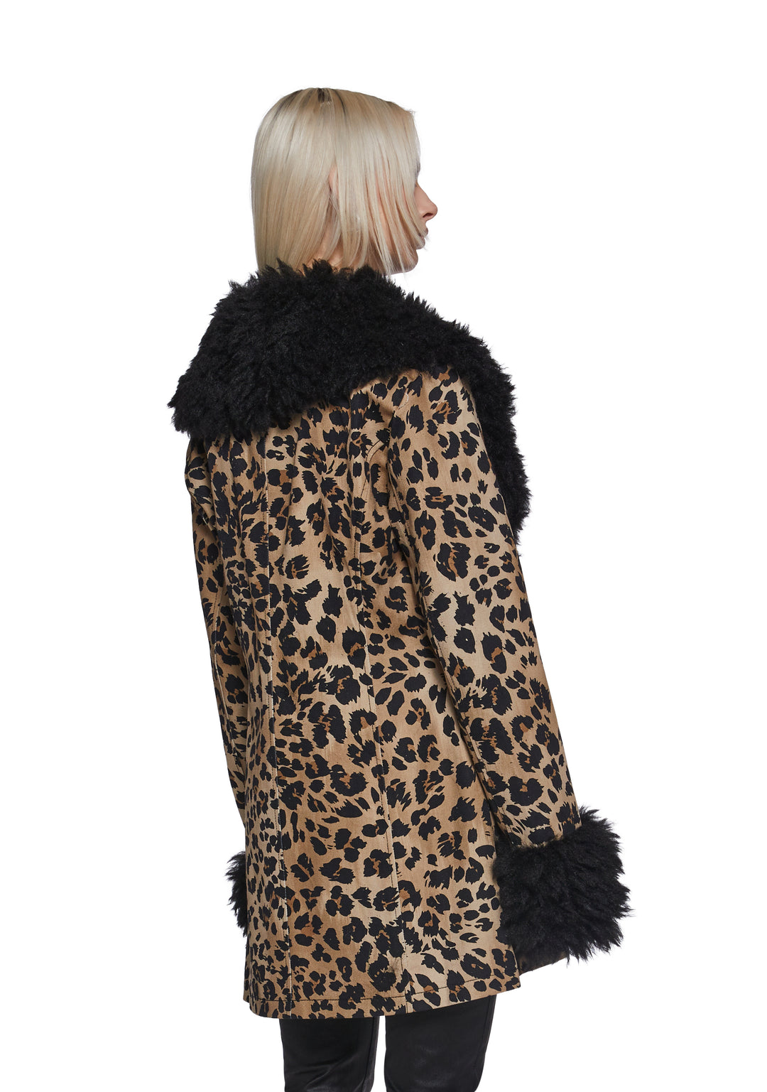 Champagne Showers Leopard Coat - Image 4