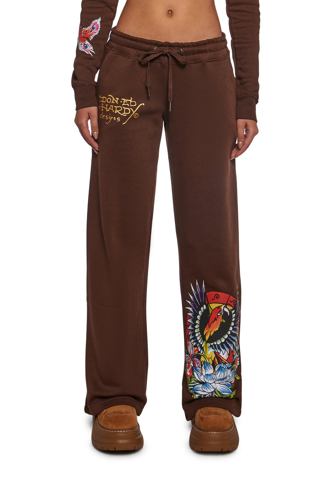 Ed Hardy Phoenix Sweatpants - Brown - Image 5