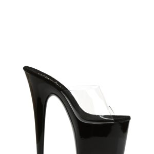 Flamingo-801 Platform Slides-Clear-Black