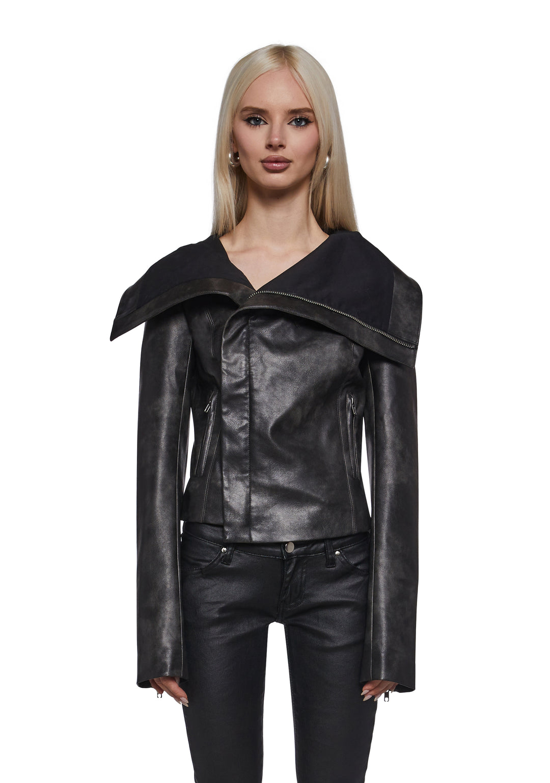 Asymmetrical Moto Jacket - Black