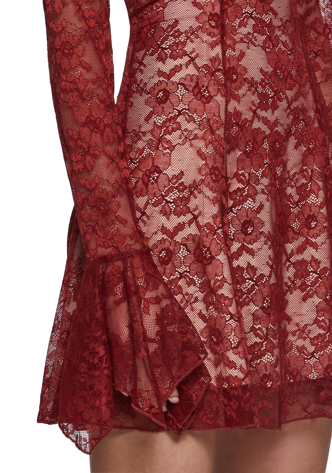 Womens Lace Mini Dress Current Mood - Womens Lace Mini Dress Current Mood - Brown - Image 5