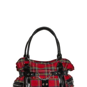 Plaid Shoulder Bag Current Mood - Red