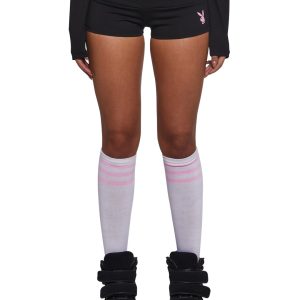 Dolls Kill x Playboy Cheeky Mini Shorts - Black