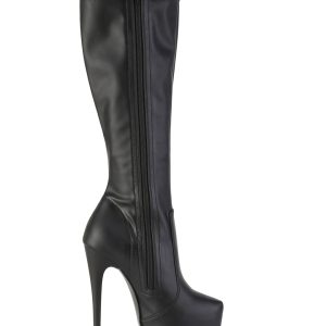 Jubilant-2000 Platform Knee High Boots-Black PU