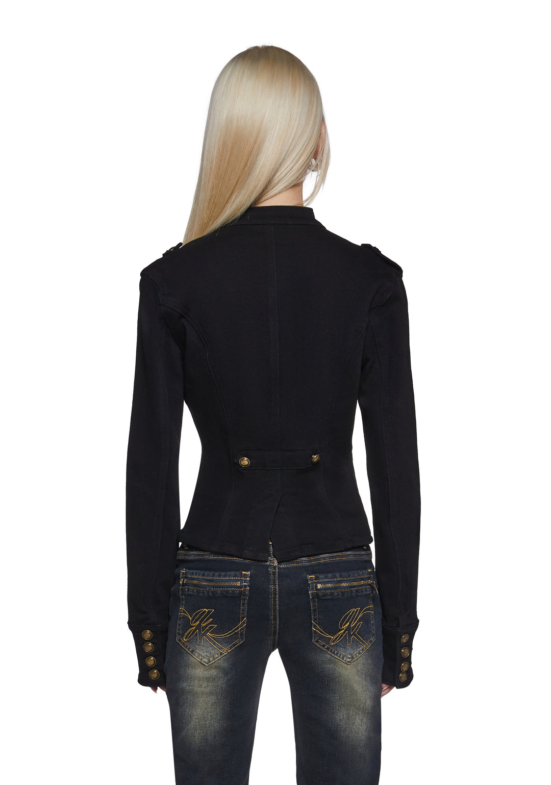 Womens Stretch Twill Jacket Widow - Black - Image 5