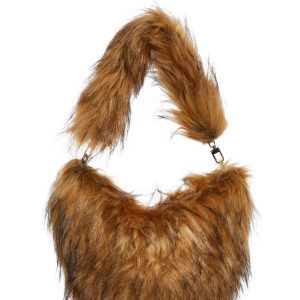 Faux Fur Shoulder Bag Club Exx - Brown