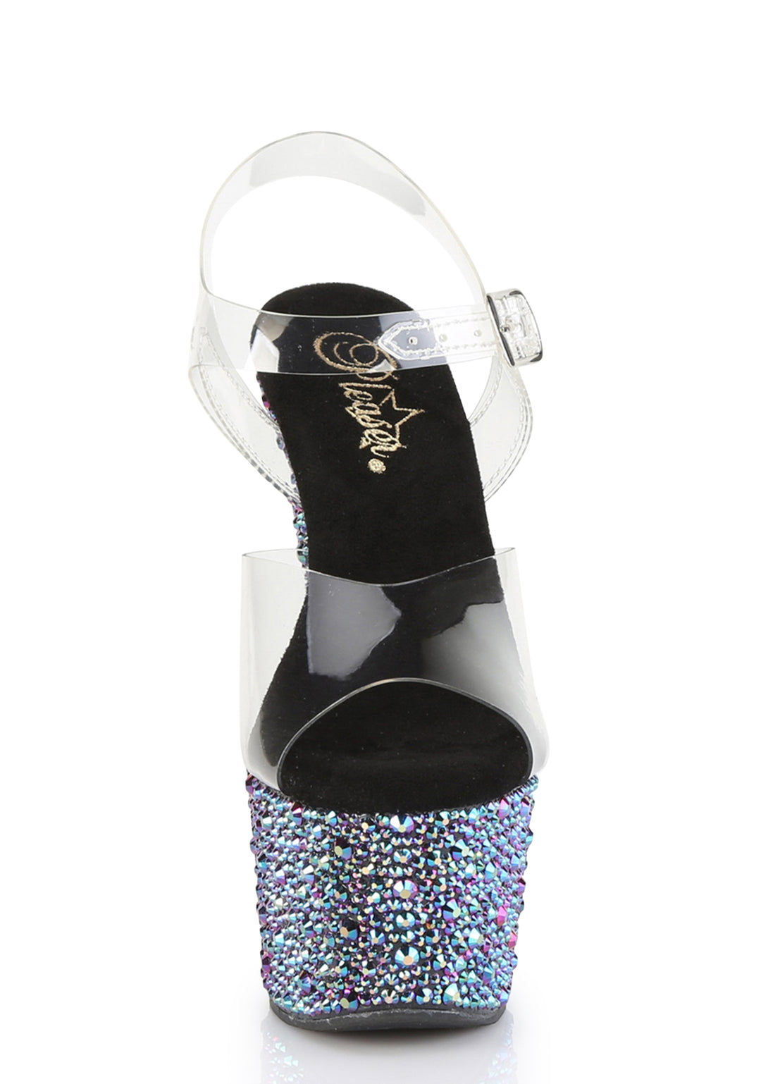 Bejeweled-708MS Platform Ankle Strap Sandals-Black - Image 3