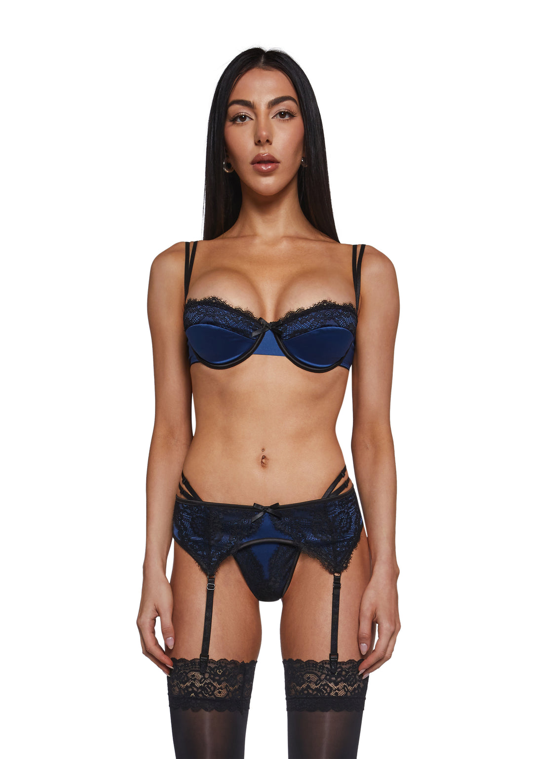 Laced In Satin Lingerie Set