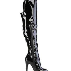 Jubilant-3018 Platform Over-The-Knee Boots-Black