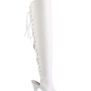 Delight-3019 Platform Over-The-Knee Boots-White
