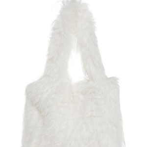 Shaggy Faux Fur Shoulder Bag Sugar Thrillz - White