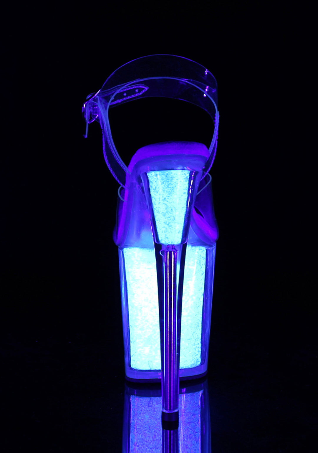 Flamingo-808UVG Platform Ankle Strap Sandals-Neon Opal - Image 4