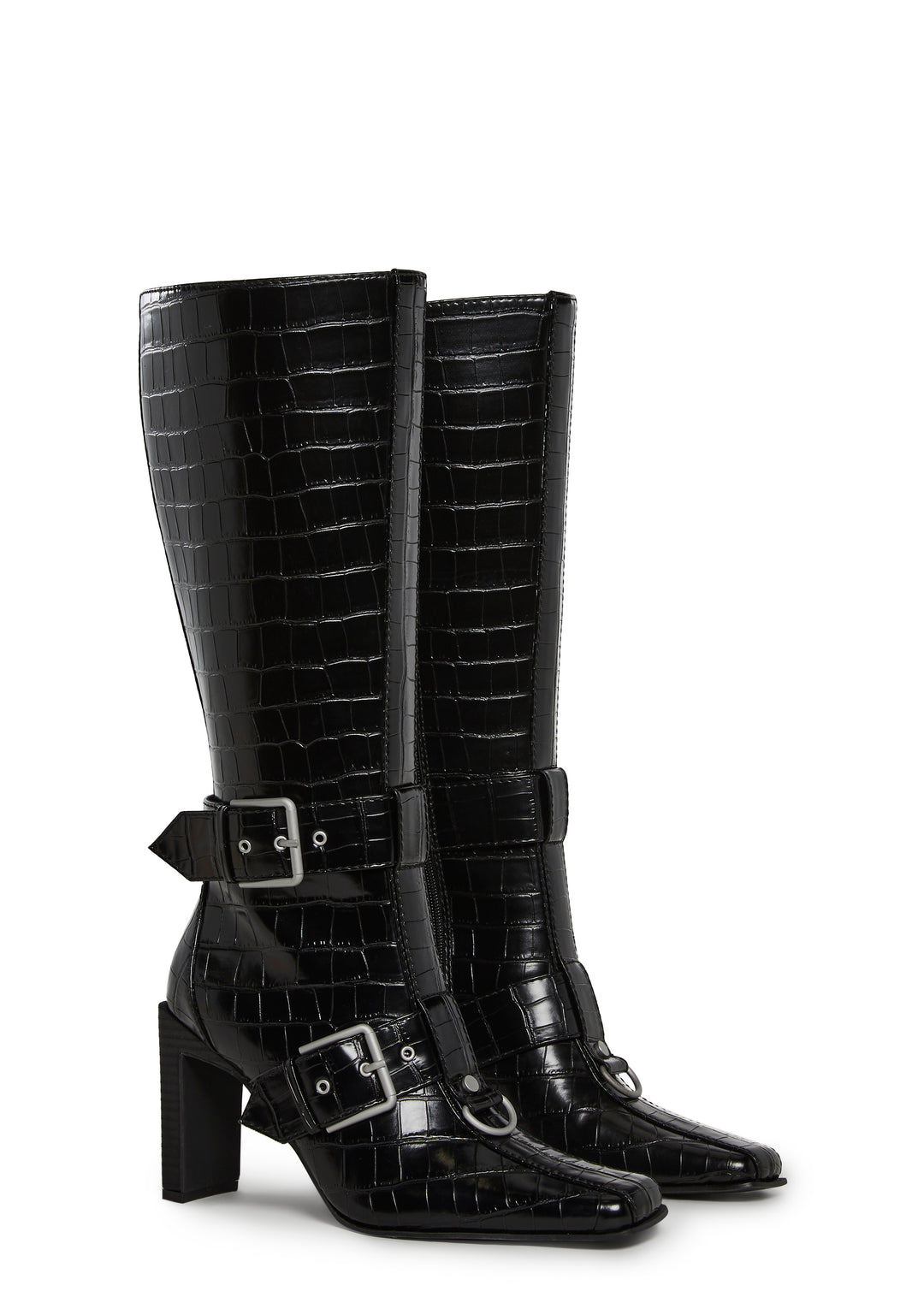 Womens Knee High Boots - Black - Image 3