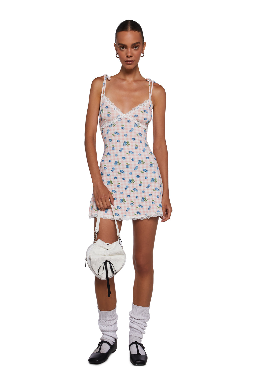 Womens Blueberry Mini Cotton Dress Sugar Thrillz - Multi - Image 2