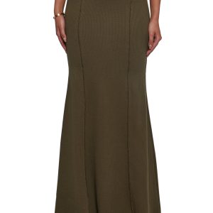 Womens Thermal Maxi Skirt Current Mood - Green