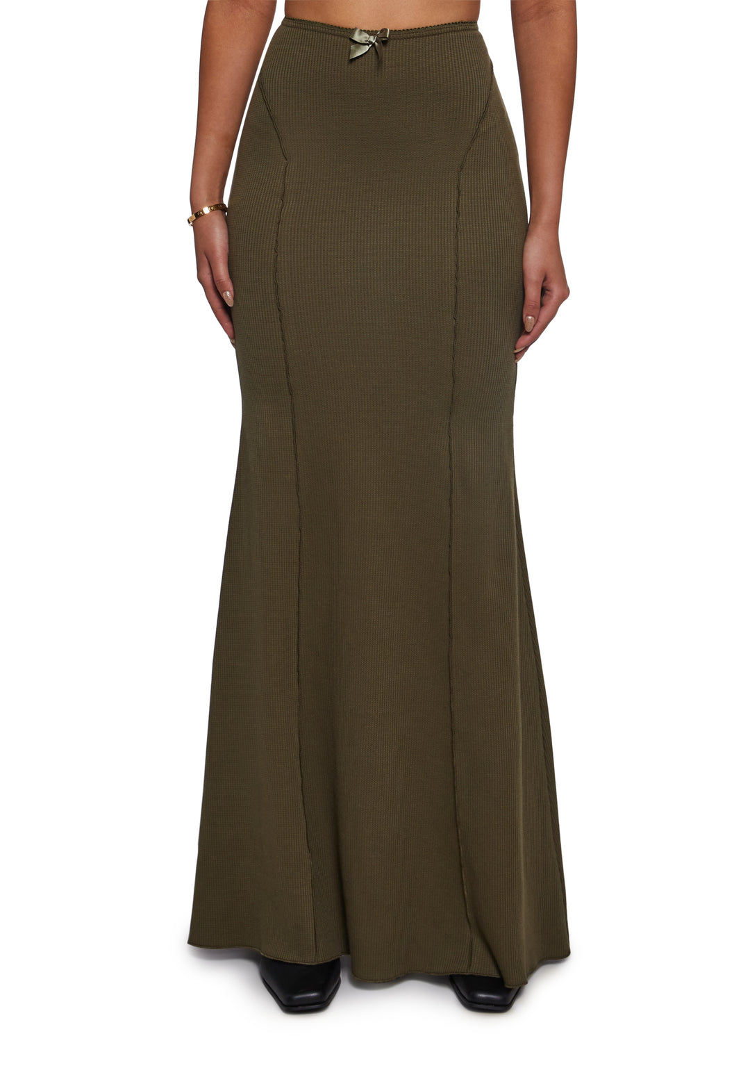 Womens Thermal Maxi Skirt Current Mood - Green