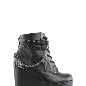 Poison-101 Platform Wedge Ankle Boots