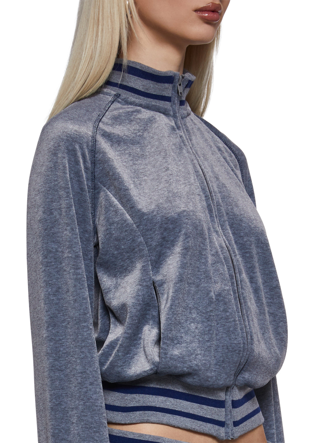 Womens Sporty Jacket - Gray - Image 5