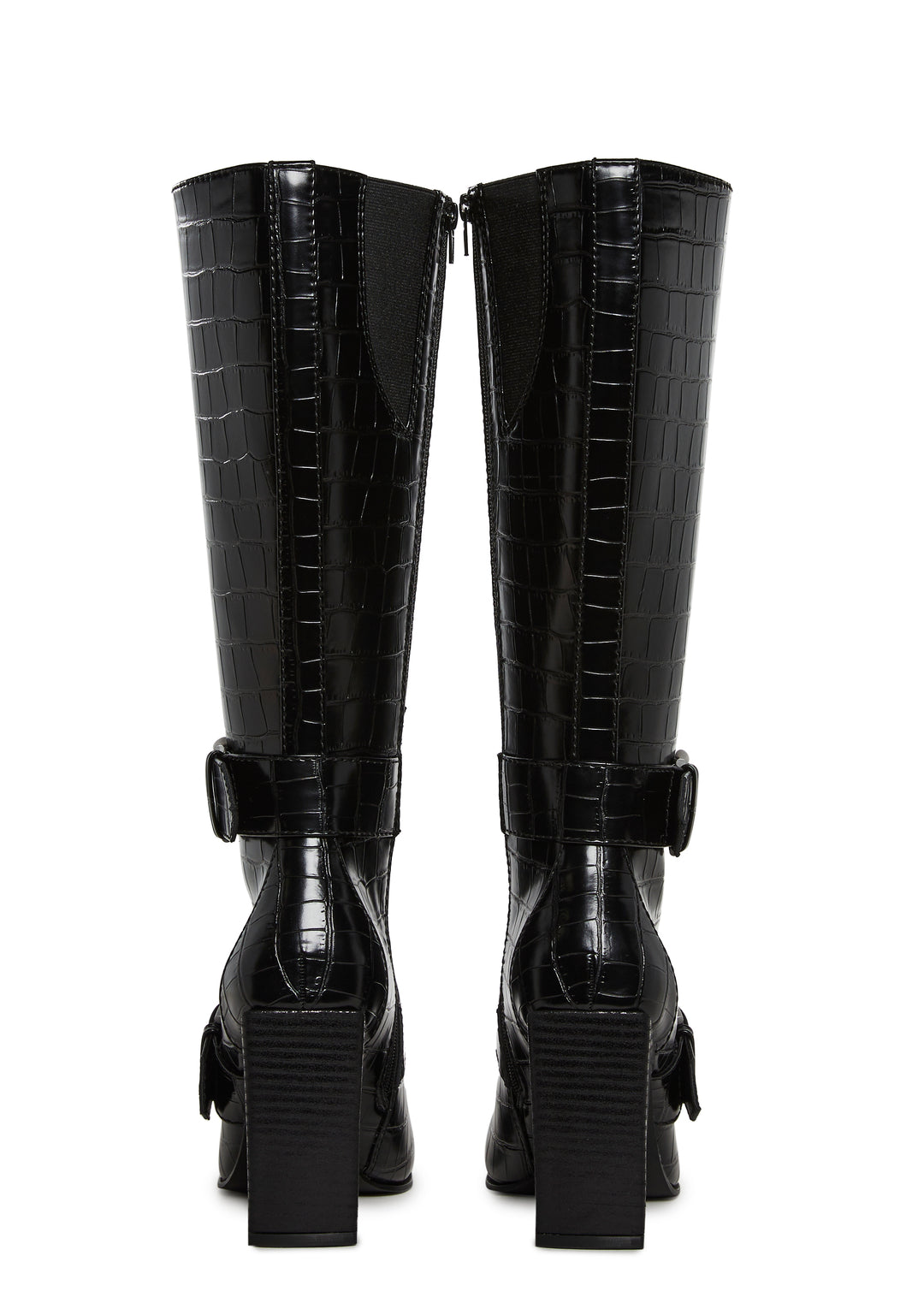Womens Knee High Boots - Black - Image 4