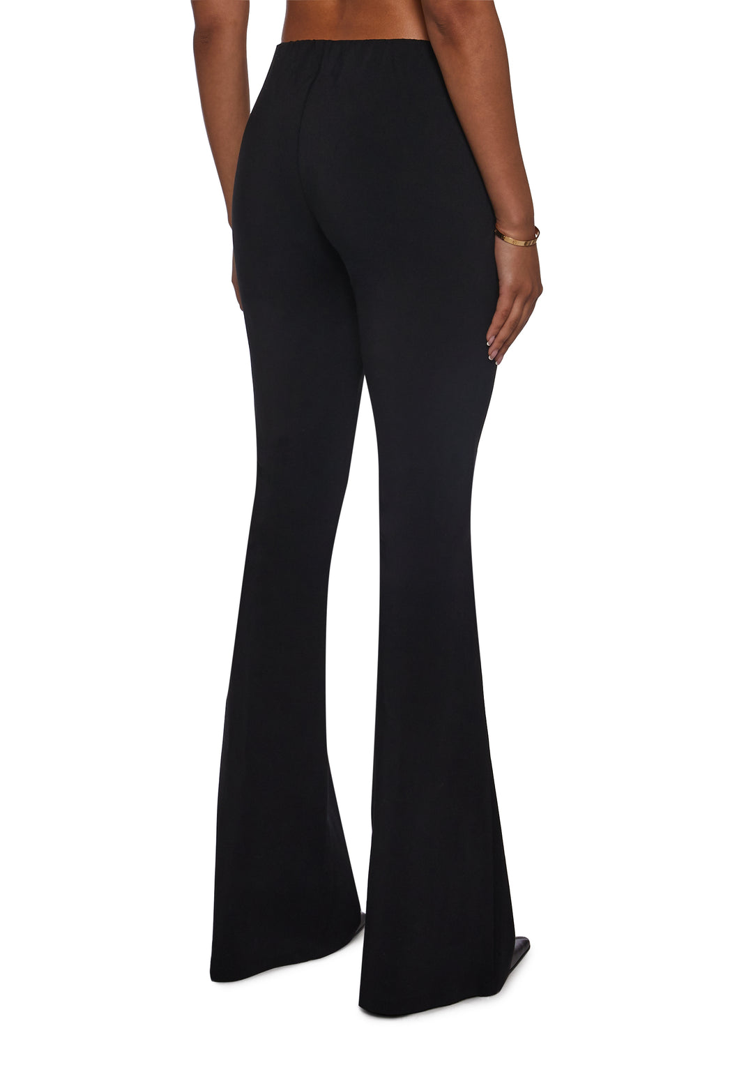 Womens Bengaline Low Rise Trouser Slacks Current Mood - Black - Image 4
