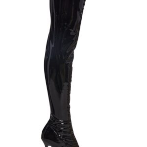 Womens Thigh High Stiletto Boots - Black