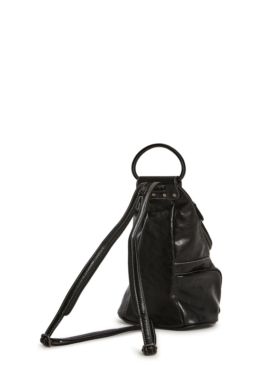 Zippered Pocket Backpack Current Mood - Black - Image 5