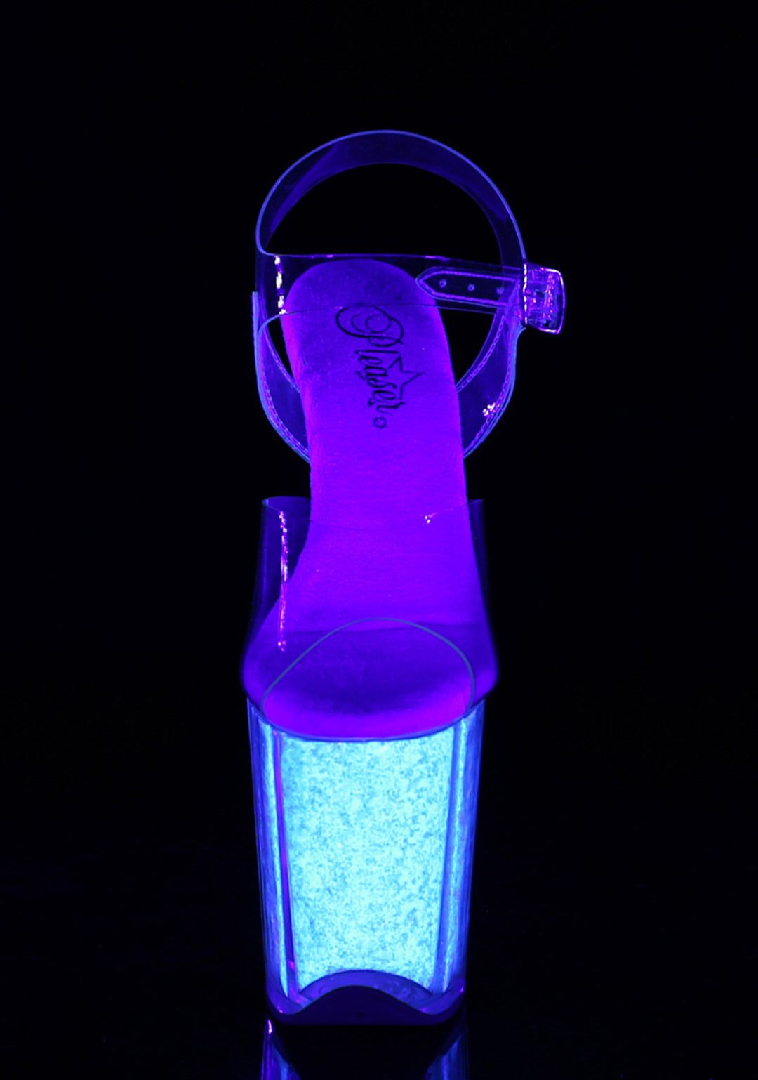 Flamingo-808UVG Platform Ankle Strap Sandals-Neon Opal - Image 3