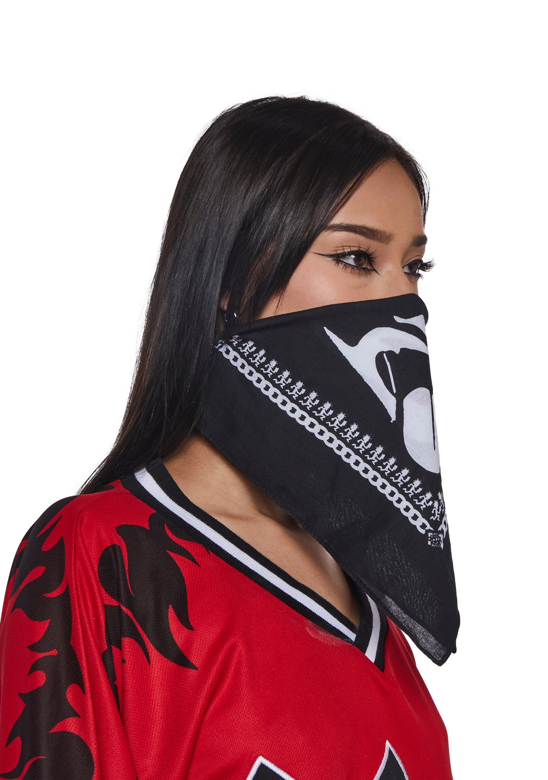 Dolls Kill x Insane Clown Posse Violent J Shaggy 2 Dope Graphic Bandana - Black - Image 3