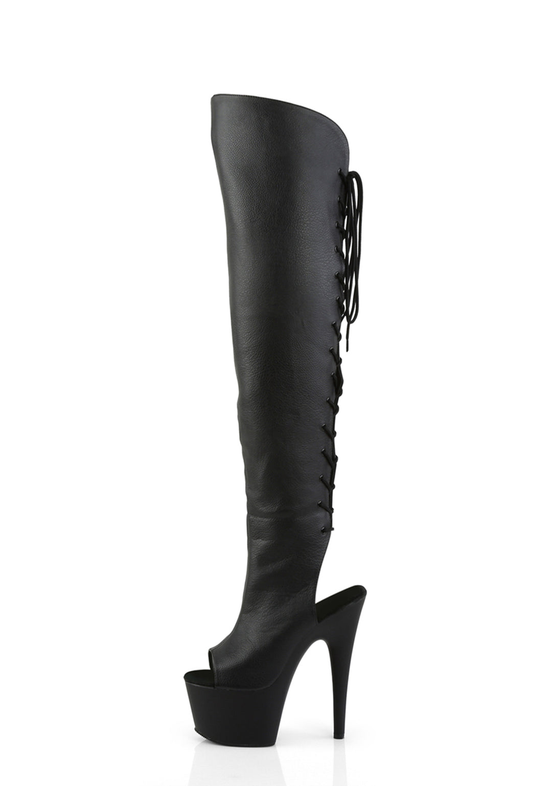 Adore-3019 Platform Over-The-Knee Boots-Black PU - Image 2