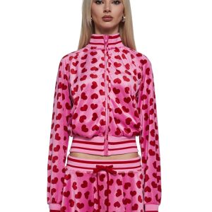 Womens Sporty Track Jacket - Pink