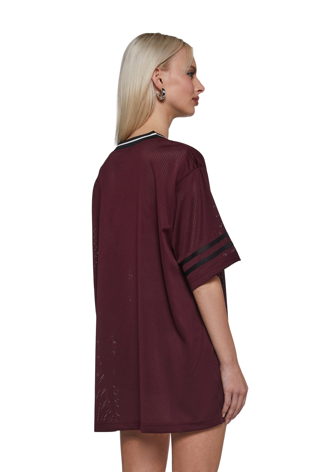 Womens Ruthless Jersey Top Current Mood - Red - Image 4