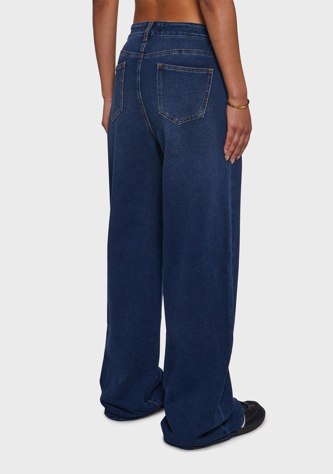 Womens Jean Sweatpants Current Mood - Blue - Image 4
