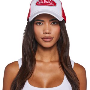Von Dutch Trucker Hat - White/Red
