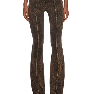 Cotton Washed Flared Pants Current Mood - Brown