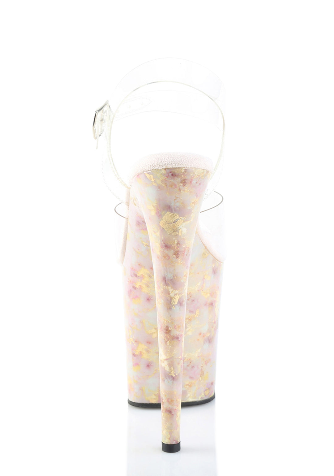 Flamingo-808MB Platform Ankle Strap Sandals-Blush-Gold Marble - Image 4