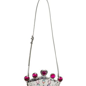 Princess Tiara Metallic Crossbody Bag Sugar Thrillz - Silver