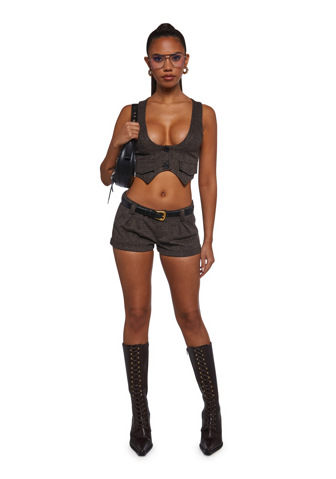 Preppy Notions Tweed Shorts - Image 2